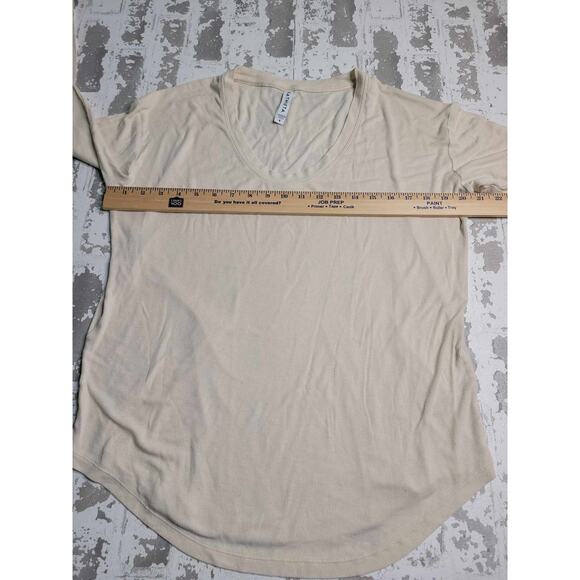 2702 Athleta Cloudlight Rib Stratus Lightweight‎ Ivory LS Top Size Small - Picture 1 of 6
